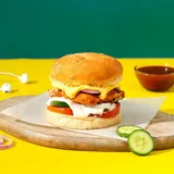 Spicy Paneer Stack Burger