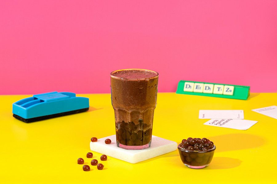 Chocolate Thai Tea With Chocolate Boba