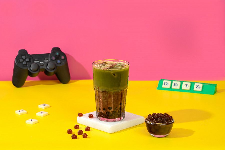 Matcha Choco With Chocolate Boba