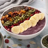 Banana Acai Berries Smoothies Bowl