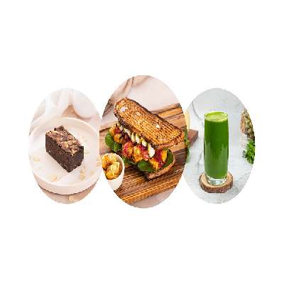 Sandwich, Juice & Dessert