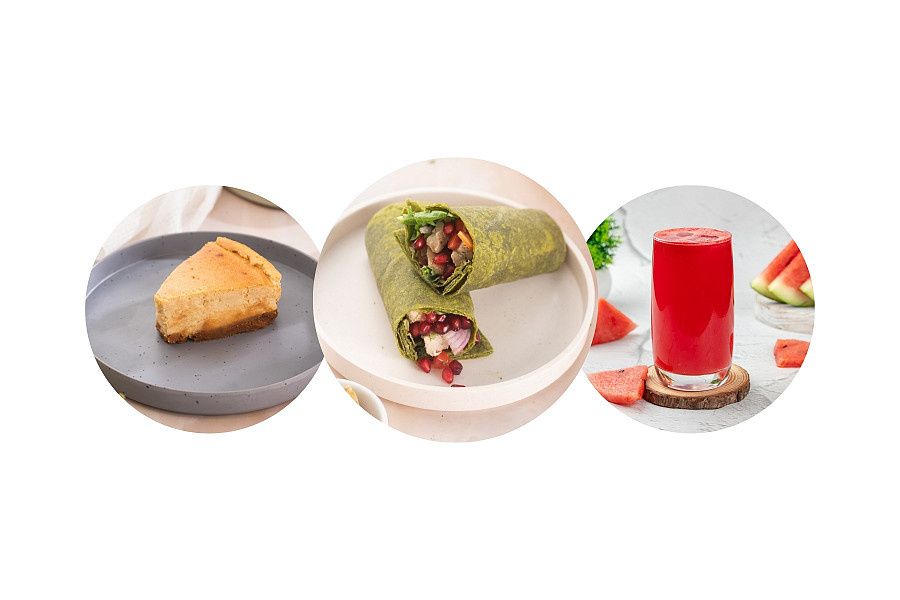 Wrap, Juice & Dessert