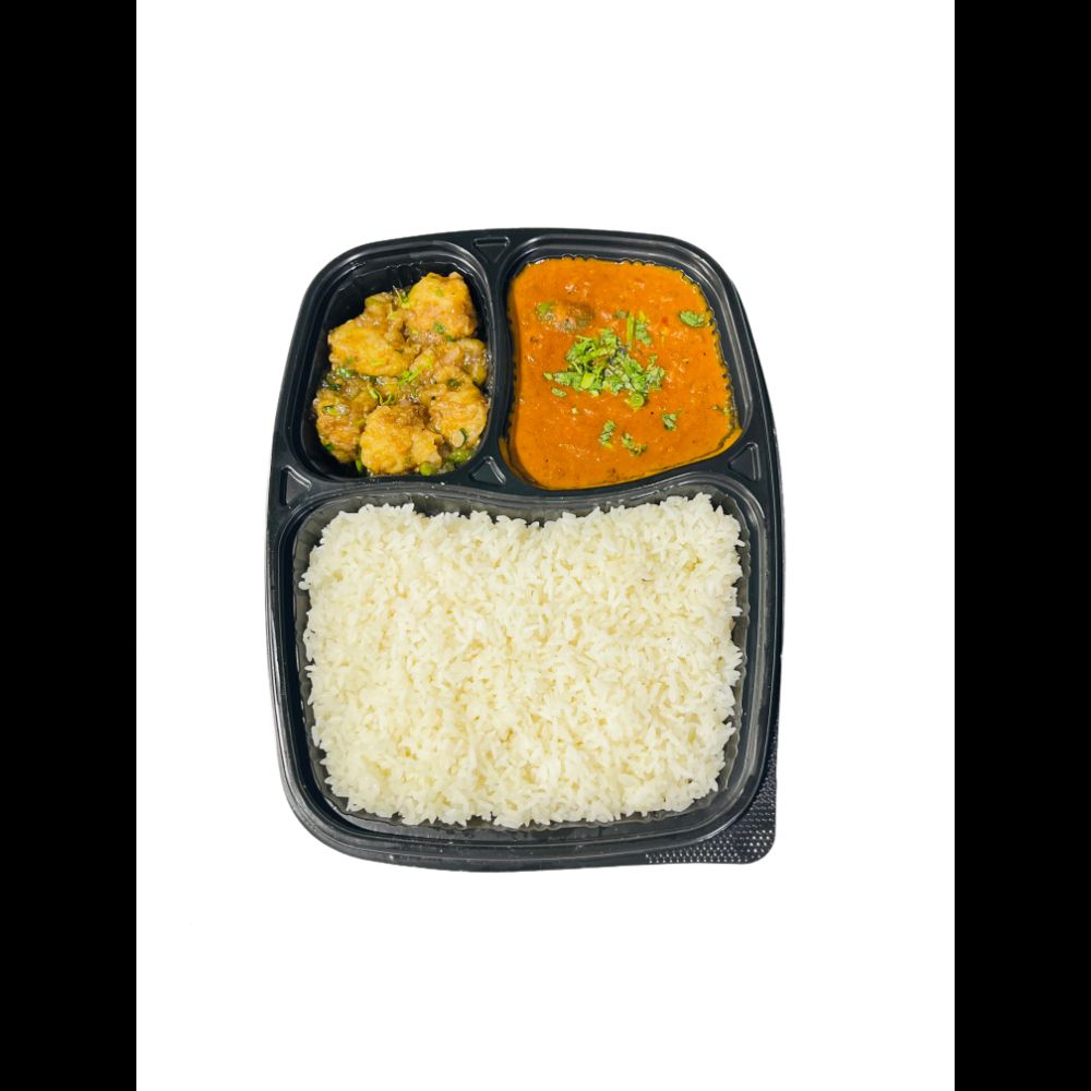 Ghee Rice with Kadai Paneer & Gobi Manchurian