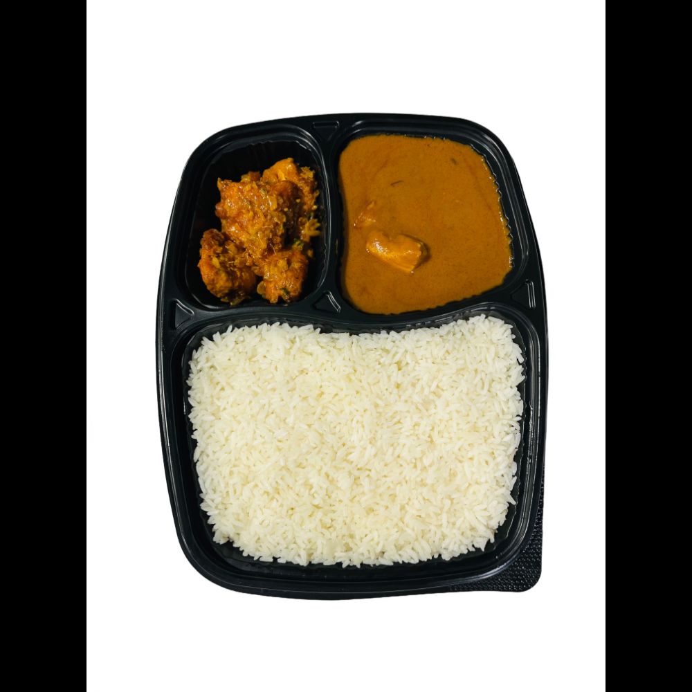 Ghee Rice with Chicken Varaval Boneless & Chicken Manchurian Dry