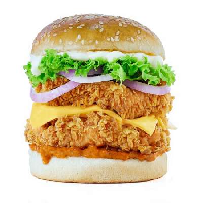 Double-Up Tandoori Burger