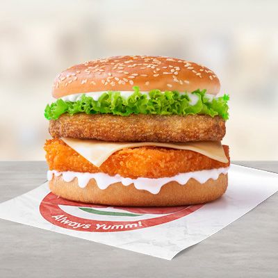 Double-Up Paneer Burger