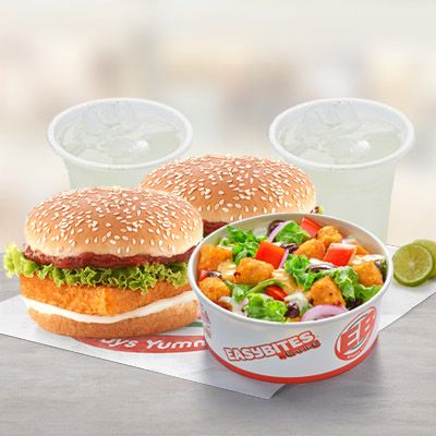 Spicy Paneer Burger Light Meal (For 2)