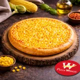 Cheese And Corn Pizza With Cheesy Dip