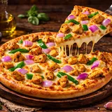 Chicken Do Pyaza Cheese Burst Pizza