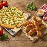 Onion & Capsicum Pizza Pie +Twisties 4PC Combo.