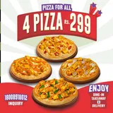 Buy any 4 Pizza Pie @Rs.299