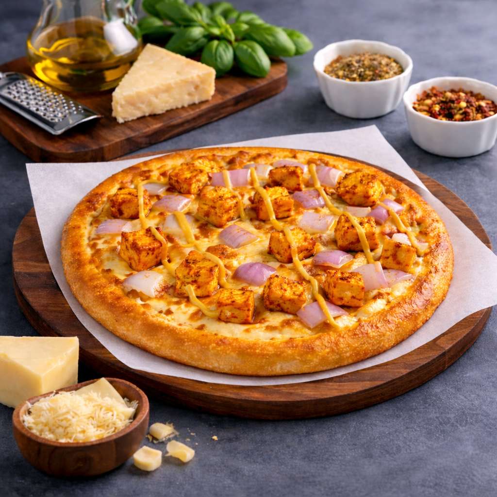 Achaari Tikka Paneer Pizza Pie