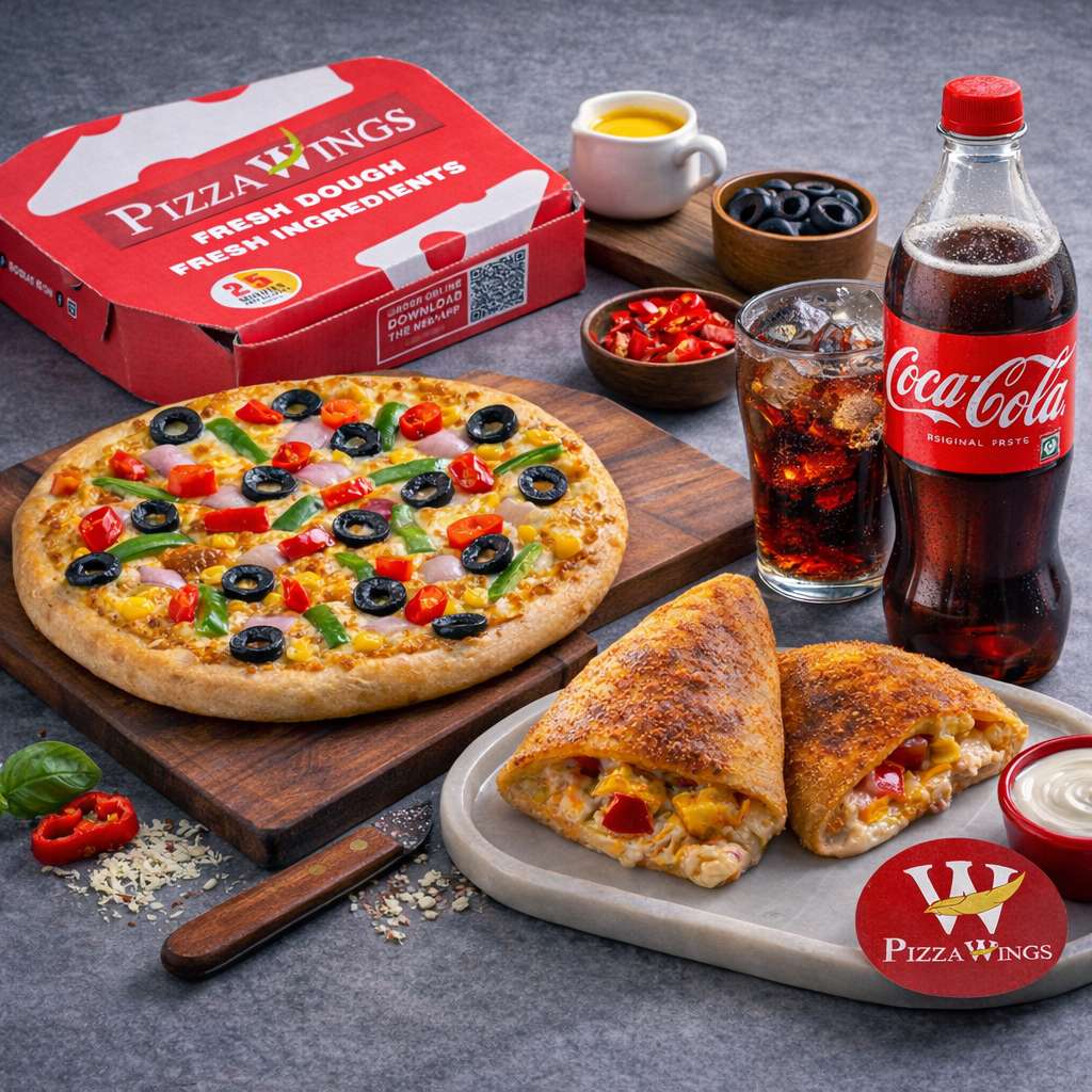 Farmer Paradise Reg + Cheese Paneer Calzone (2 Pcs) + Coke 475 ml @289