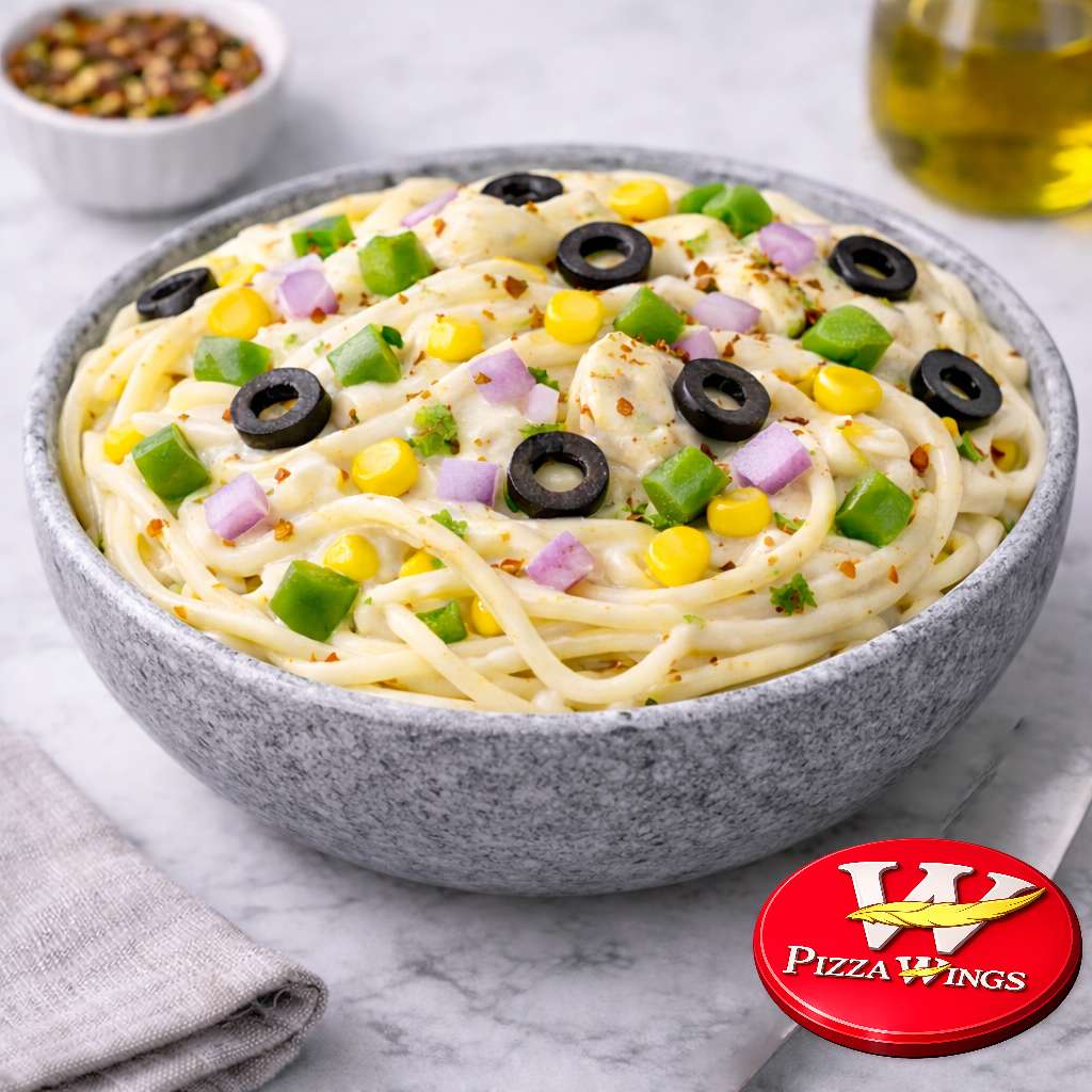 Spaghetti Veg White Cheese Pasta