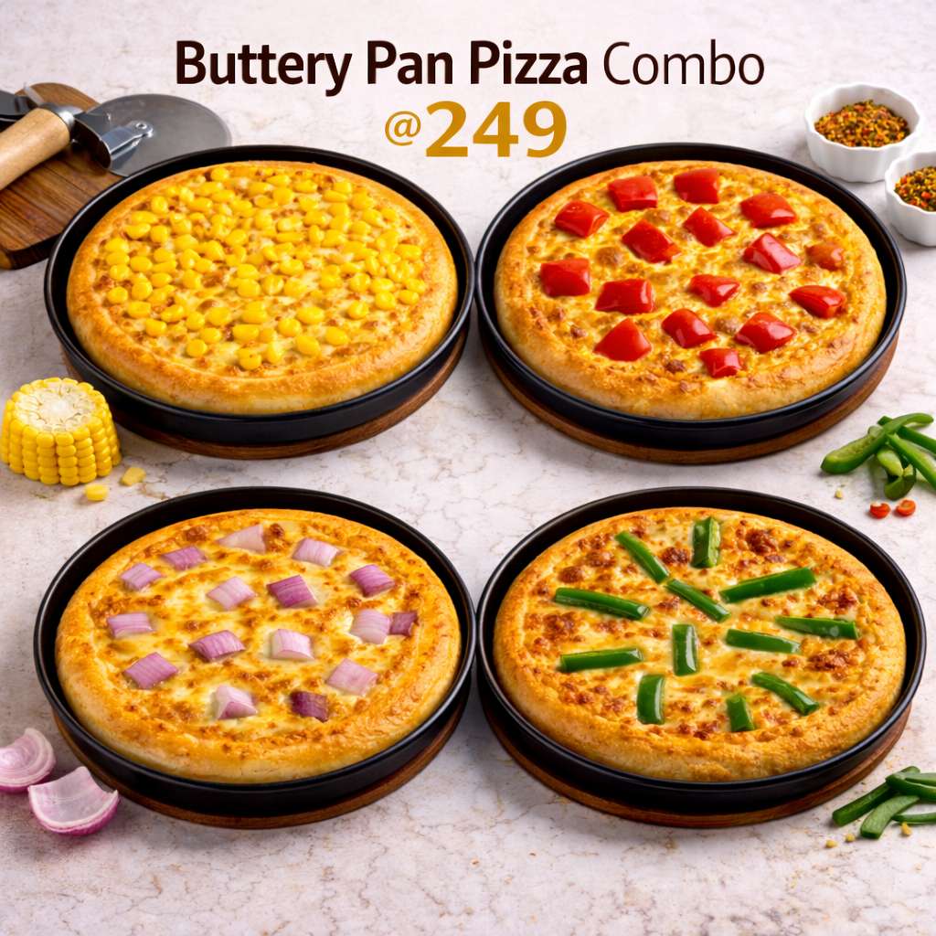 Buttery Pan Combo (4 Pizza)
