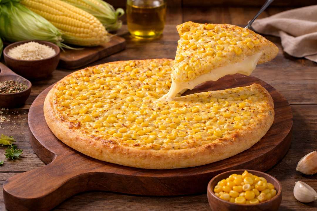 Cheese And Corn Cheese Burst Pizza