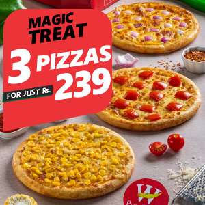 Magic Treat 3 Pizza@239 Rs