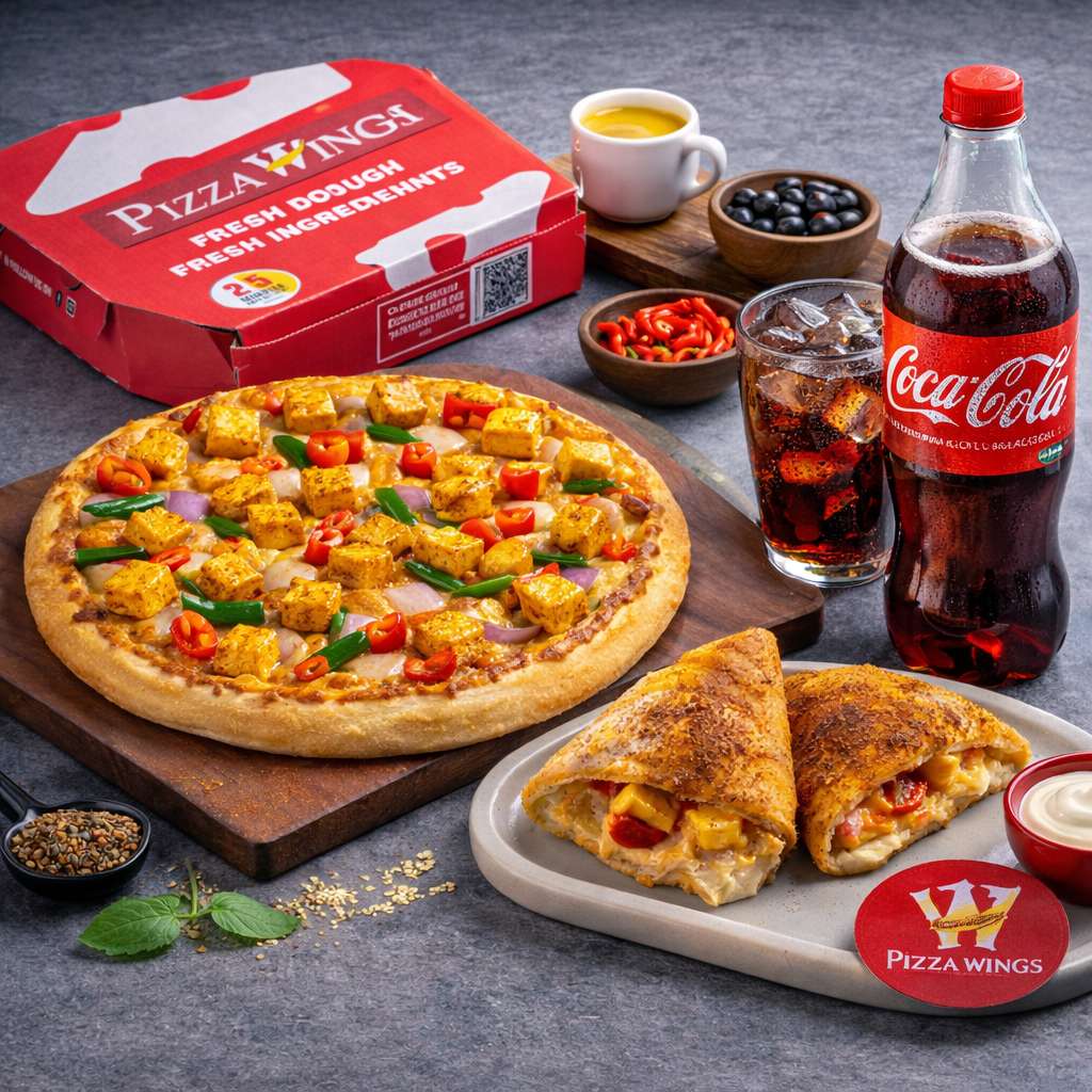 Paneer Bites Reg + Cheese Paneer Calzone (2 Pcs) + Coke 475 ml @299