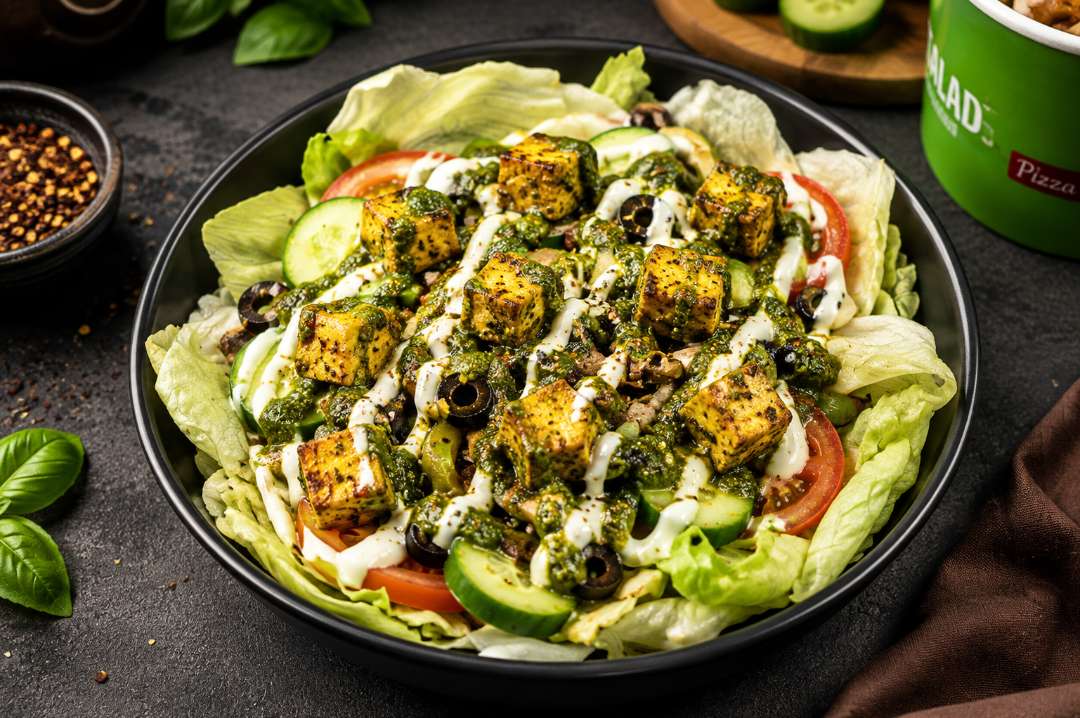 Veg Pesto Paneer Salad