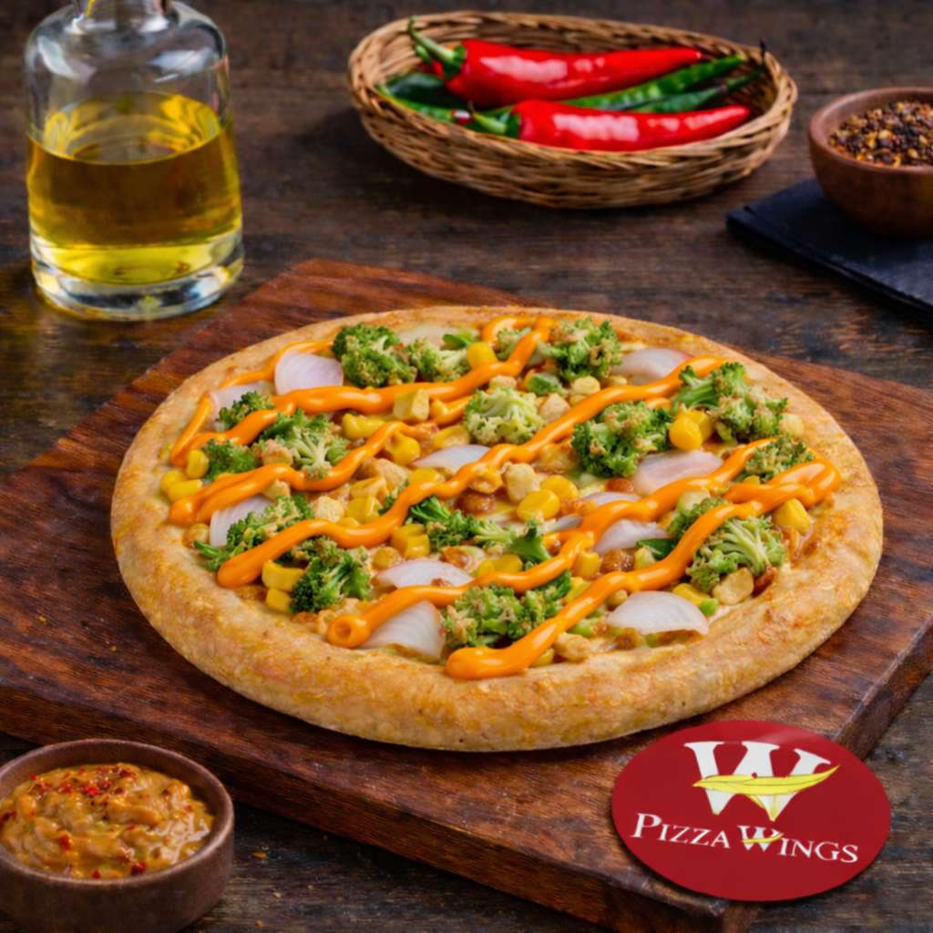 Hara Bhara Veg Kebab Pizza Pie