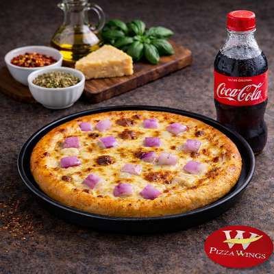 Onion Buttery pan Pizza+Coke  (250 ml) Combo