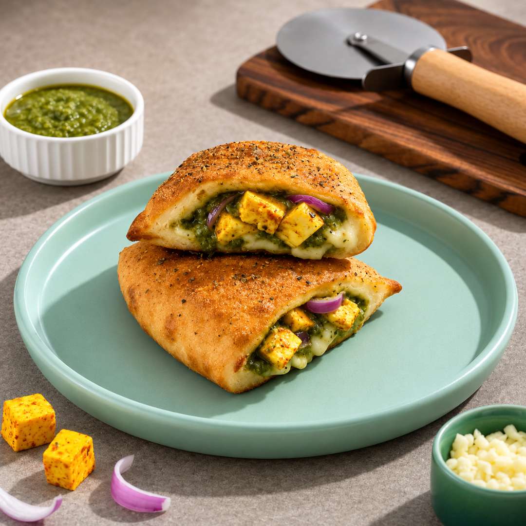 Green Chilli Paneer Calzone