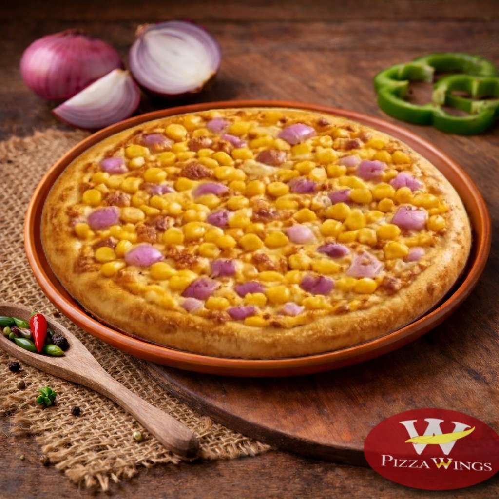 Onion & Sweet Corn Pizza Pie