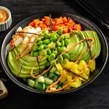 Edamame Water Chestnut Poke Bowl