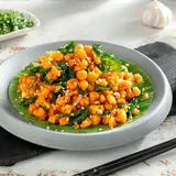 Sichuan Crackling Corn, Spinach & Water Chestnuts.