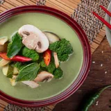 Thai Green Curry Chicken | Steamed Rice