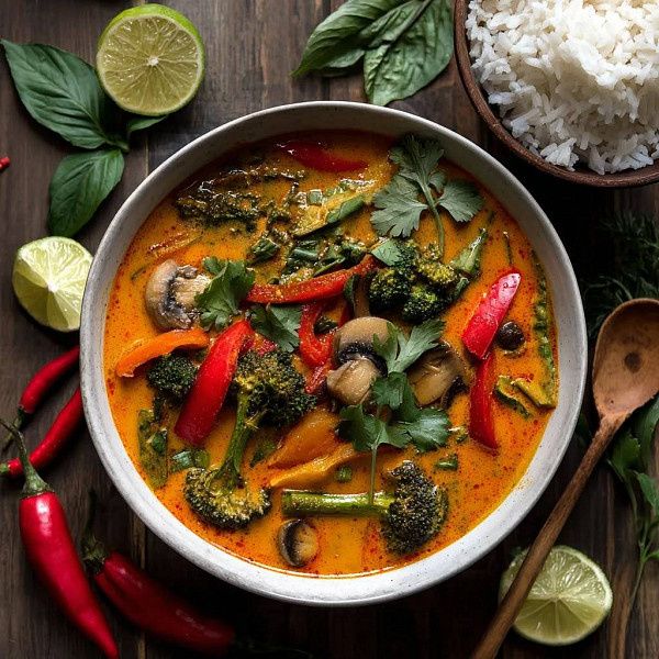 Thai Prawn Penang Curry | Steamed Rice