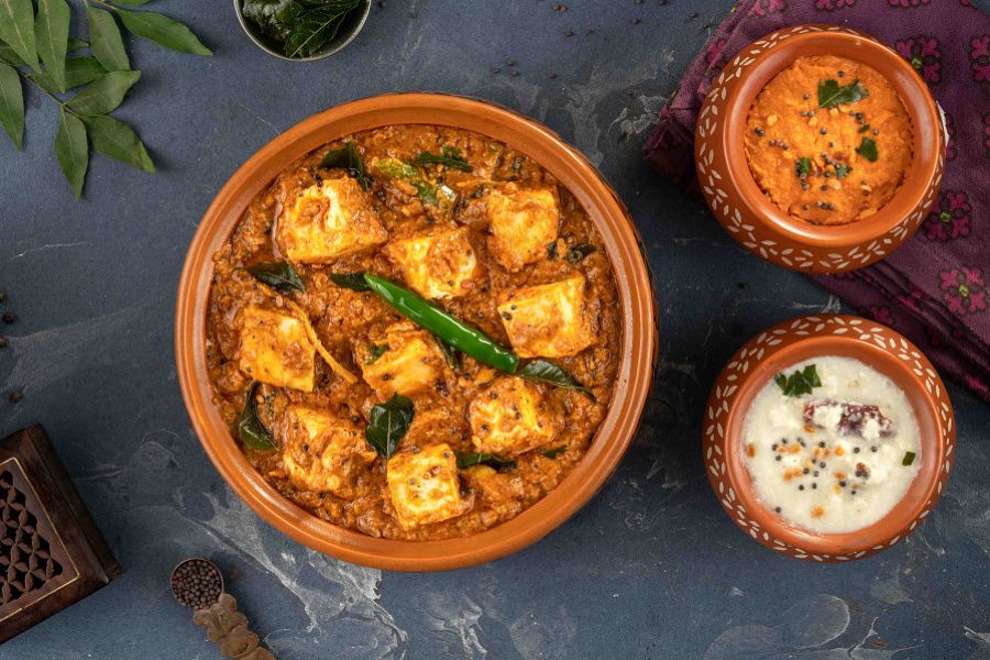 Chettinad Paneer With Appam