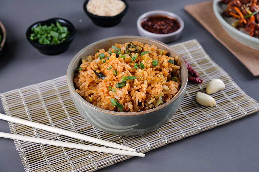 Korean Kimchi Rice Veg