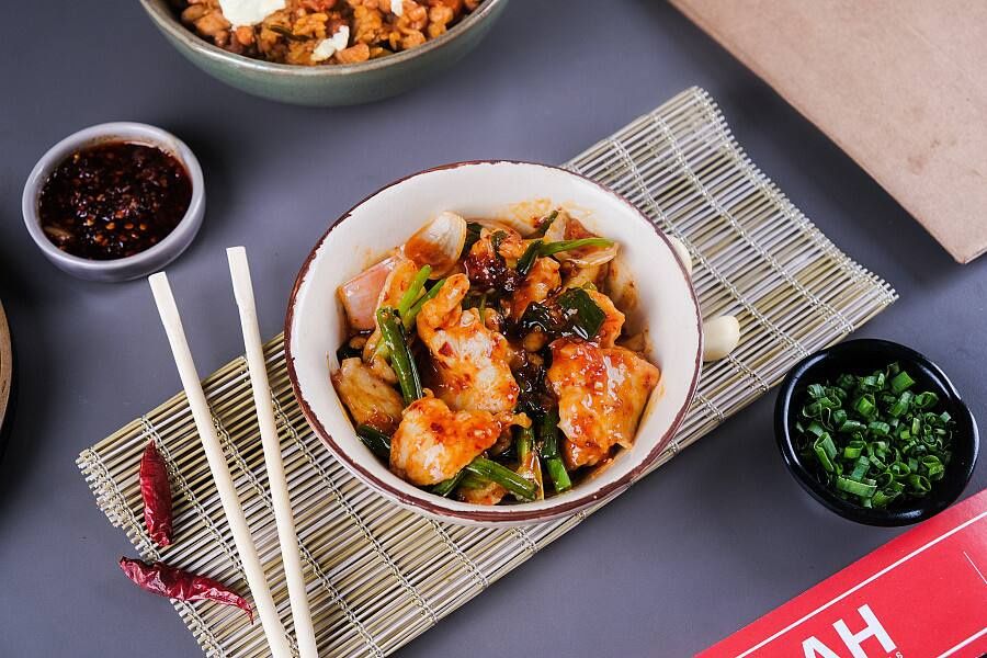 Chicken & Chilli Oil / Egg Fried Rice Bowl.