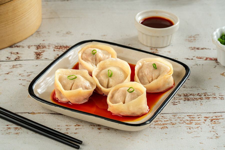 Steamed Sichuan Chicken Chilli Wonton..