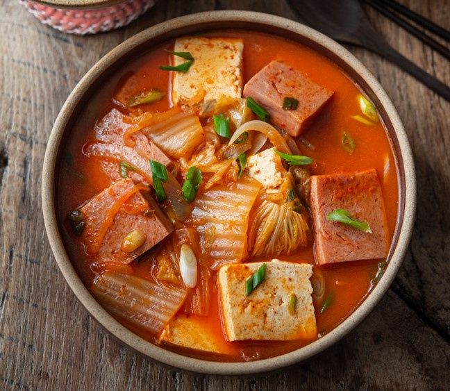 Korean Kimchi Tofu Ramen.