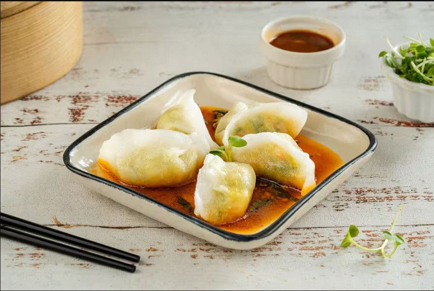 Veg Basil Dimsum — Gluten-free (5 Pcs).