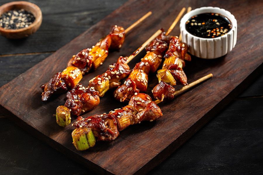 Chicken & Leek Yakitori.