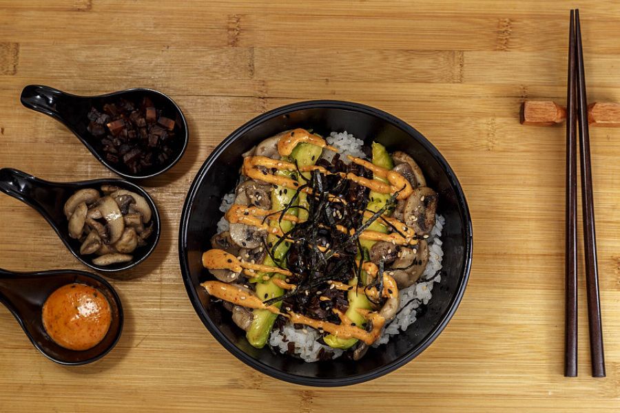 Truffle Mushroom Poke Bowl
