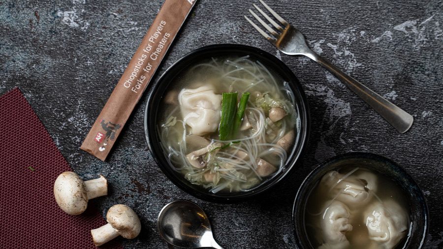 Veg Wonton Noodle Soup