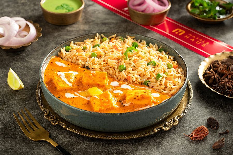 Paneer Makhni Rice Bowl.