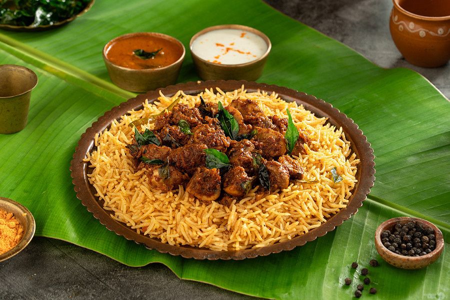 Chettinad Mushroom Biryani