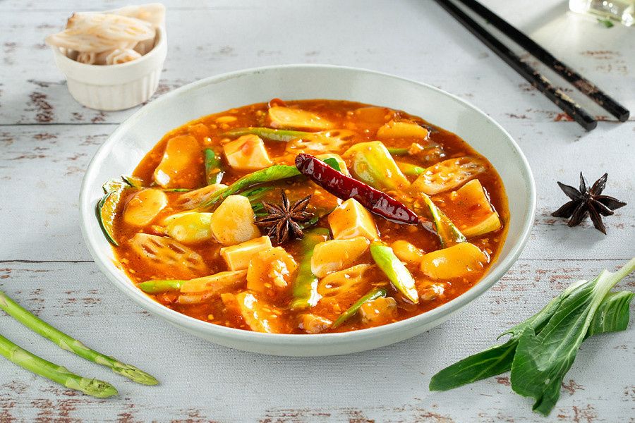 Schezwan Smoked Chilli Vegetables