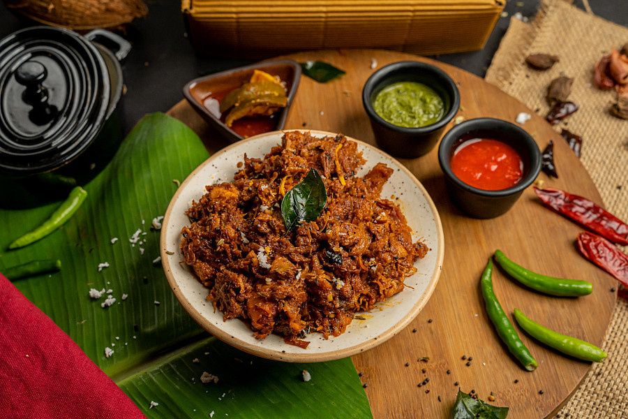 Mutton Sukha With Appam