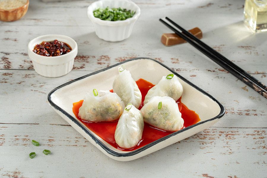 Chilli Oil Veg Dimsum.