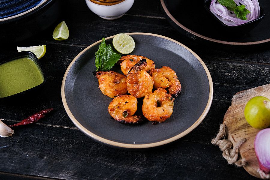 Lemon Chilli Tandoori Prawns (6 Pcs)