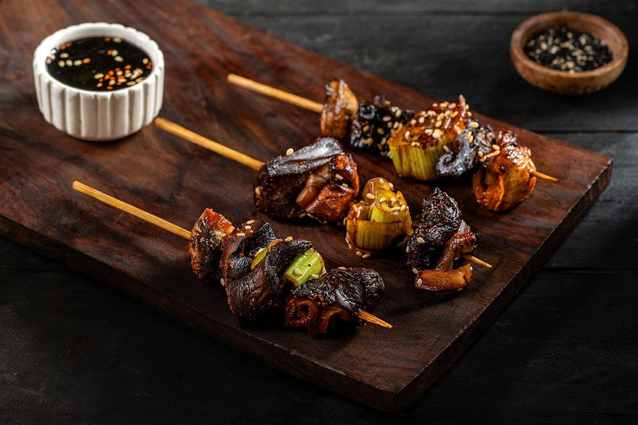 Mushroom & Leek Yaki Tori