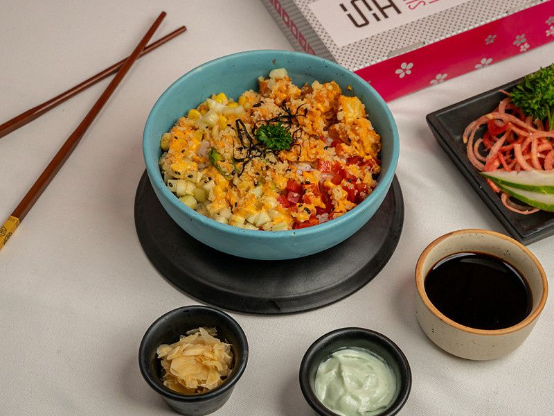 Crunchy Chicken Poke Bowl