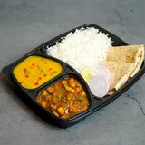 Mini Veg Thali (Chole + Daal Fry + 2 Chapati + Rice)