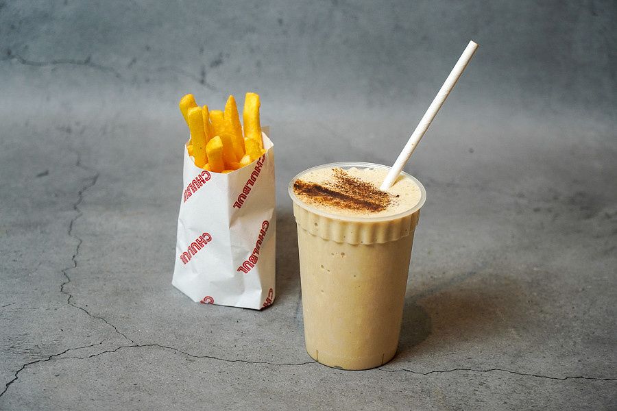 Cold Coffee + Fries (Small)